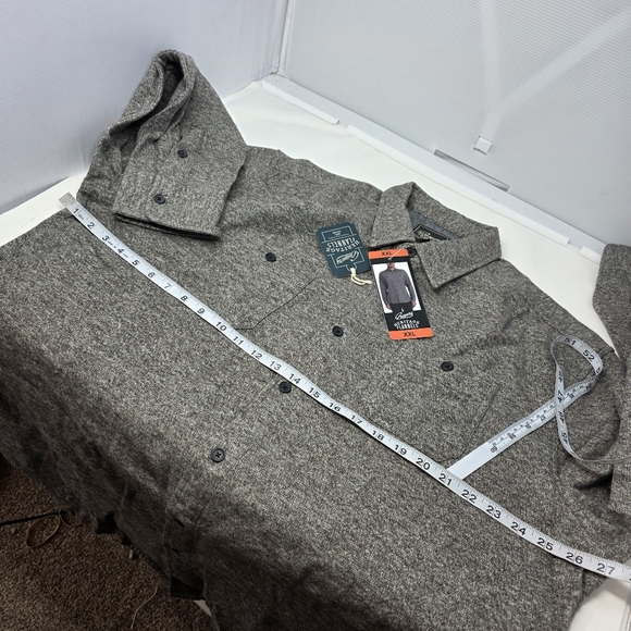 NWT Grayers Heritage Flannel Button Down Shirt Heavy Cotton Mens Size‎ 2XL Gray. - Picture 7 of 10